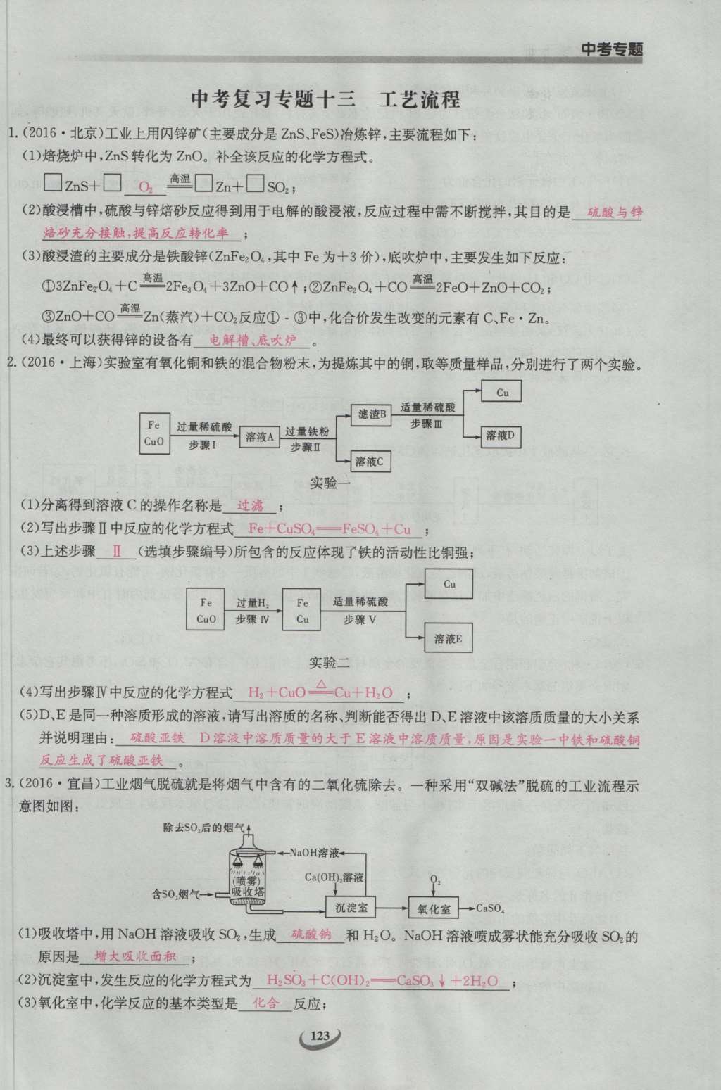 2017年思維新觀察九年級(jí)化學(xué)下冊 中考專題第164頁