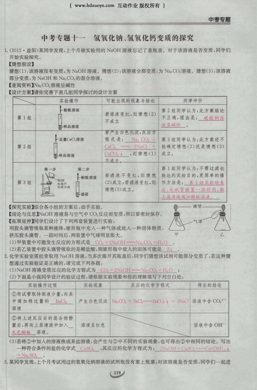 2017年思維新觀察九年級化學(xué)下冊 中考專題第160頁