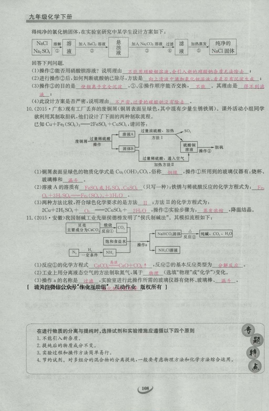 2017年思維新觀察九年級(jí)化學(xué)下冊(cè) 中考專題第149頁(yè)