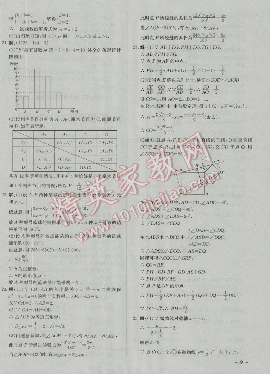 2017年北教傳媒實戰(zhàn)廣州中考數(shù)學 參考答案第18頁