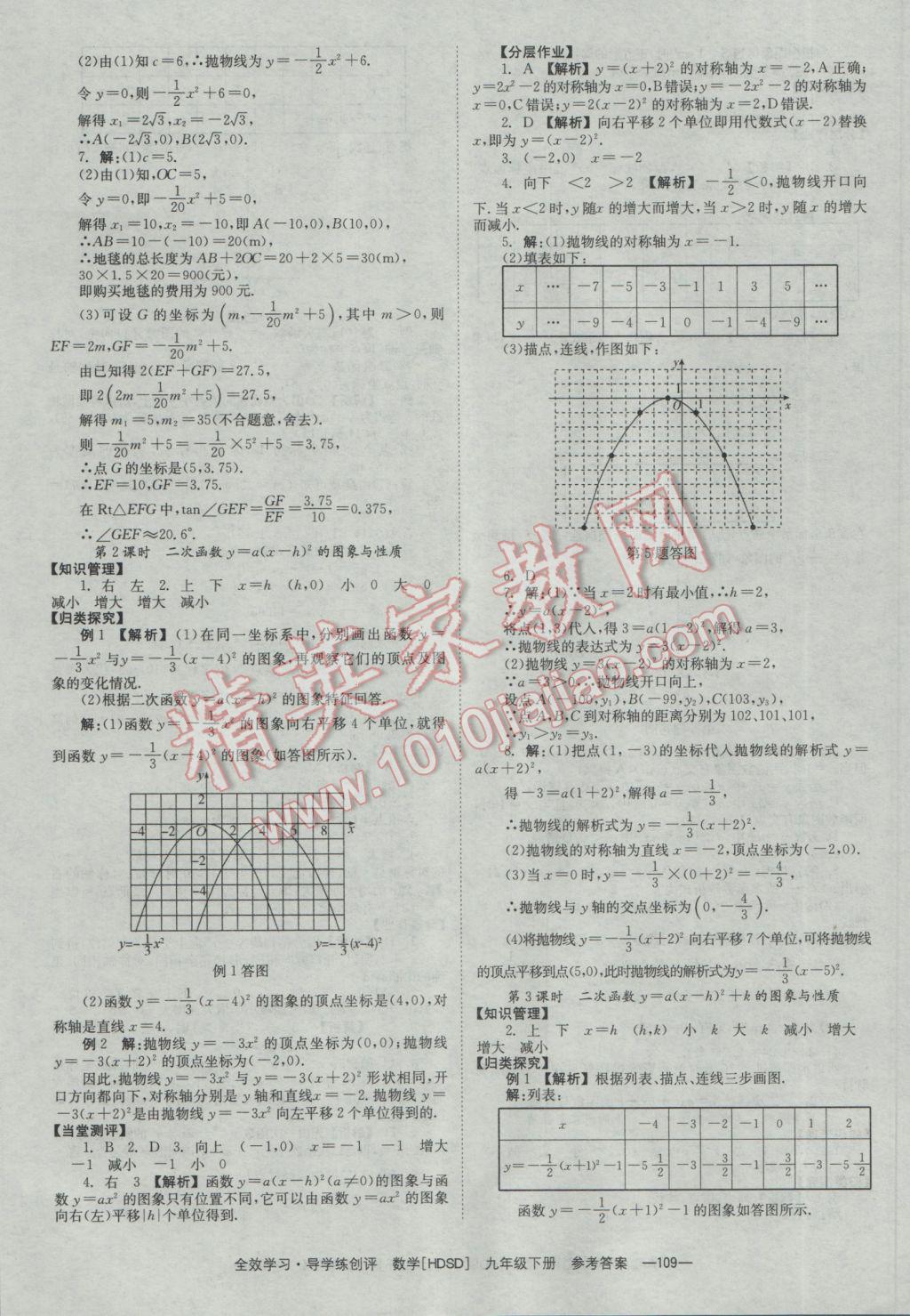 2017年全效學(xué)習(xí)九年級(jí)數(shù)學(xué)下冊(cè)華師大版 參考答案第3頁(yè)