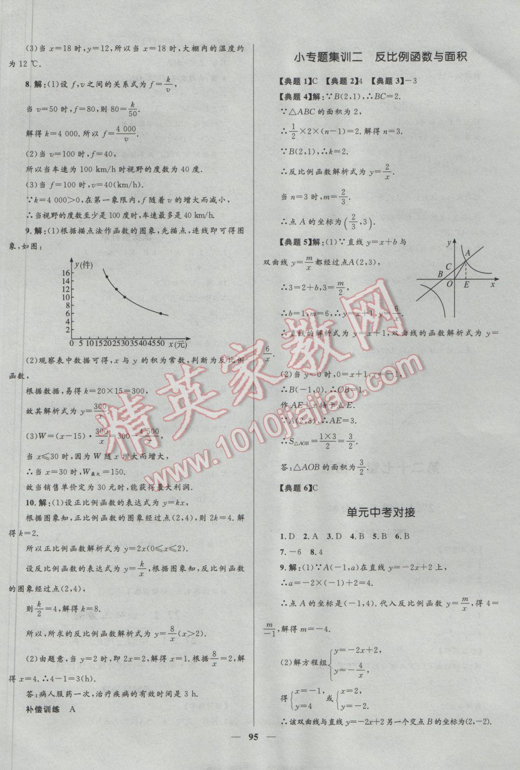 2017年奪冠百分百新導學課時練九年級數(shù)學下冊人教版 參考答案第5頁