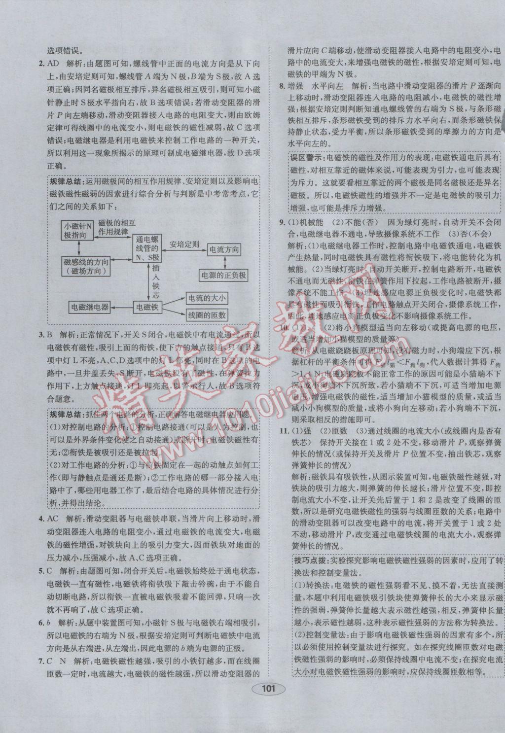 2017年中學教材全練九年級物理下冊人教版 參考答案第21頁