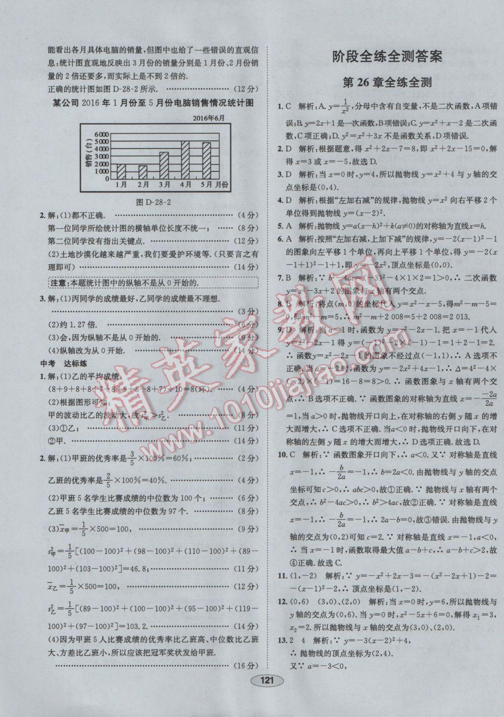 2017年中學(xué)教材全練九年級(jí)數(shù)學(xué)下冊(cè)華師大版 參考答案第49頁(yè)