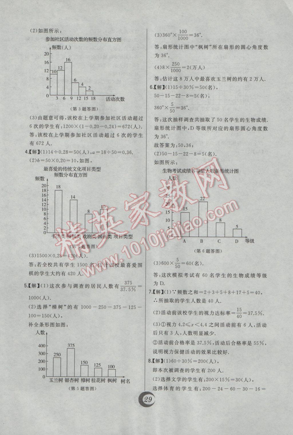 2017年北大綠卡九年級數(shù)學下冊華師大版 中考真題精練答案第12頁