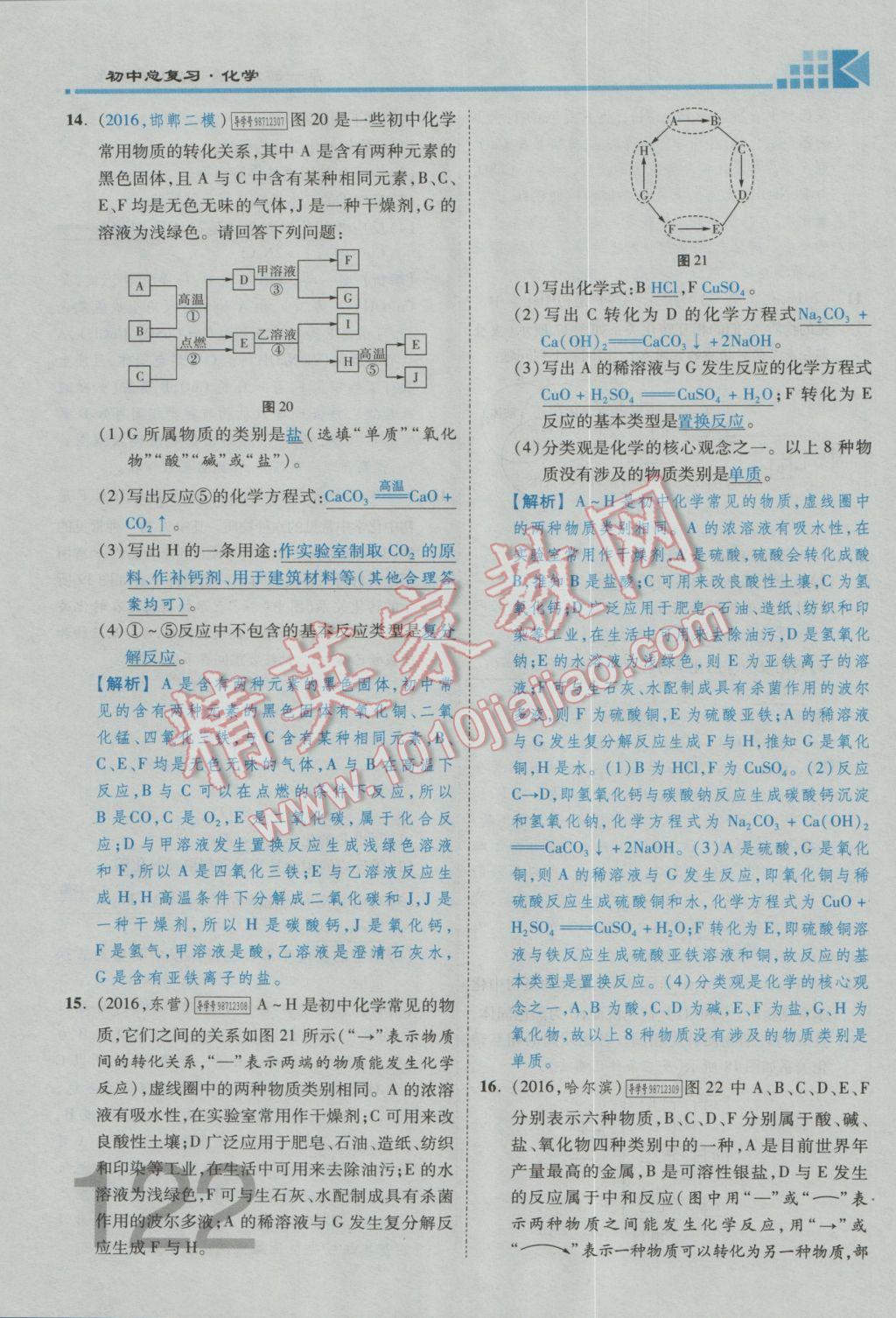 2017年金牌教練贏在燕趙初中總復(fù)習(xí)化學(xué)河北中考專用 熱點專題加檢測卷參考答案第10頁