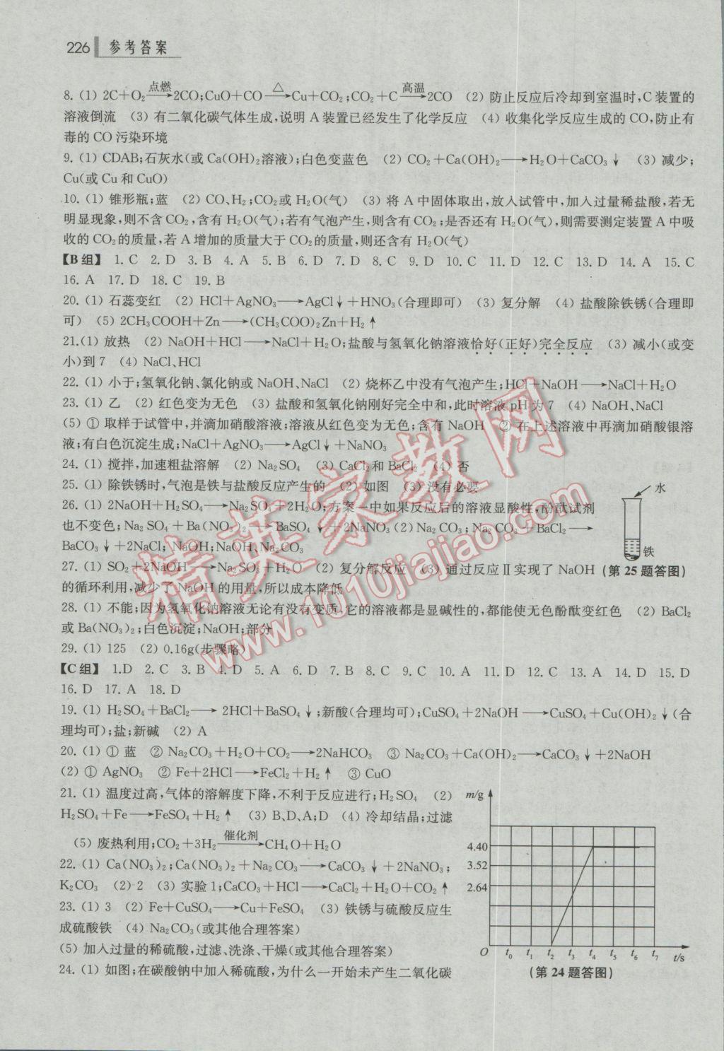 2017年上海中考總動員化學挑戰(zhàn)滿分版 參考答案第5頁