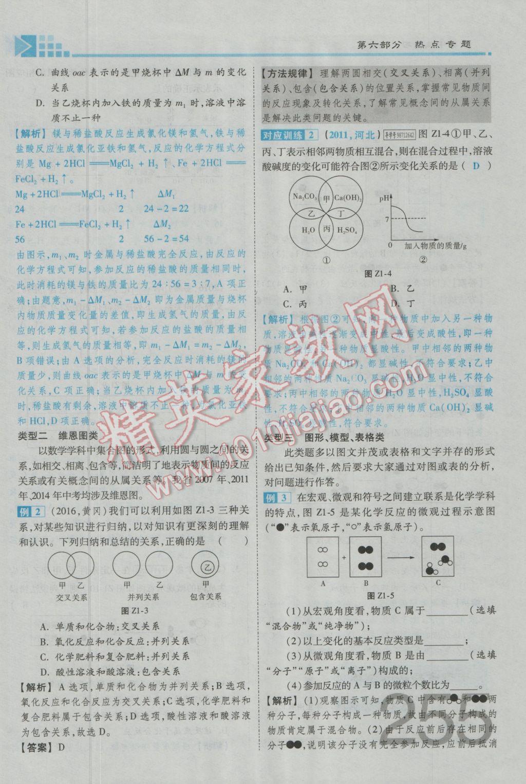 2017年金牌教練贏在燕趙初中總復(fù)習(xí)化學(xué)河北中考專用 第六部分參考答案第215頁(yè)