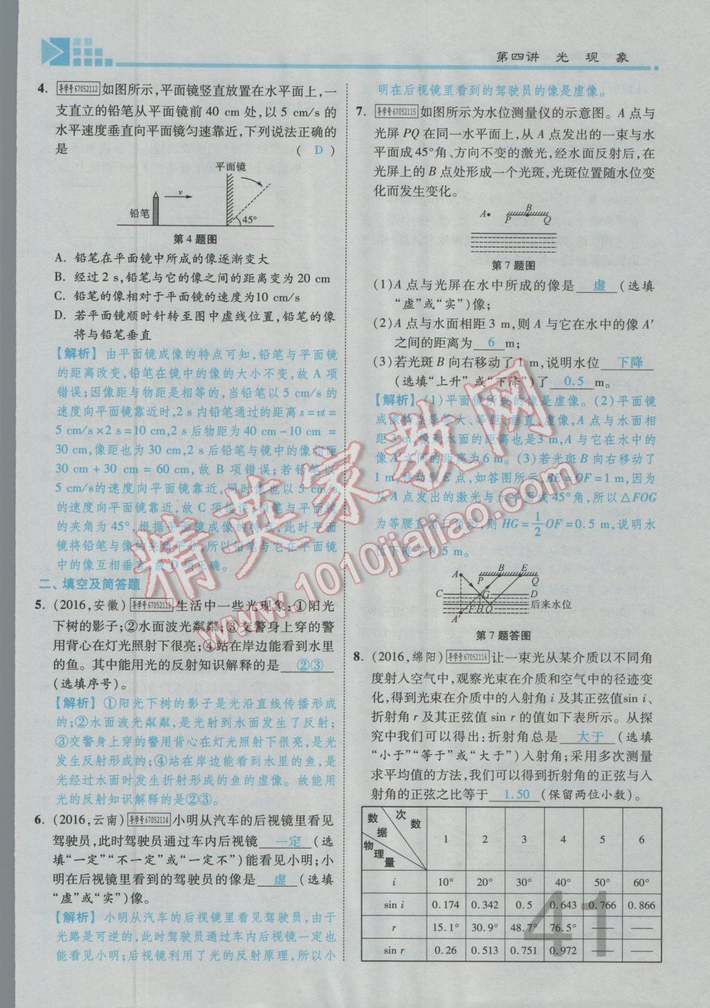 2017年金牌教練贏在燕趙初中總復(fù)習(xí)物理河北中考專用 第一講到第四講參考答案第79頁