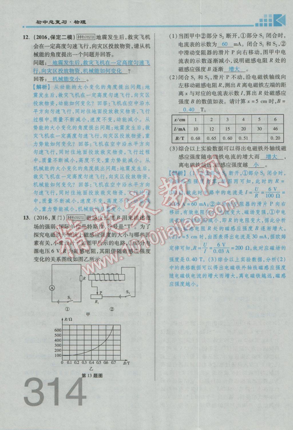 2017年金牌教练赢在燕赵初中总复习物理河北中考专用 热点专题突破参考答案第8页