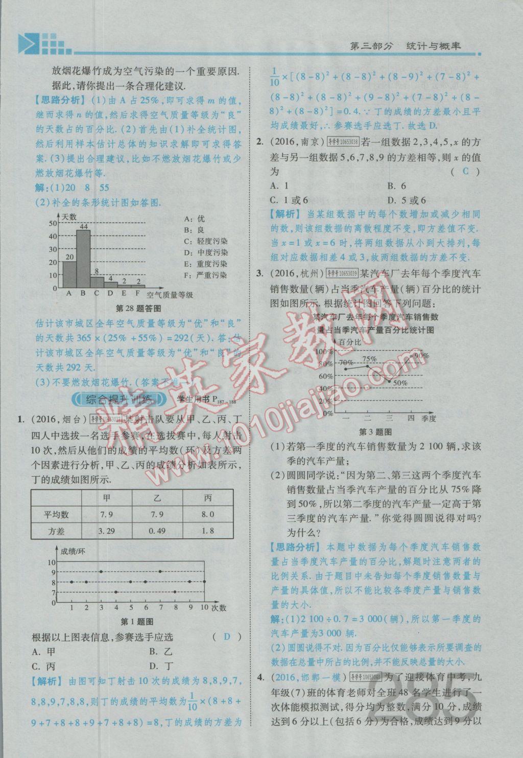 2017年金牌教练赢在燕赵初中总复习数学河北中考专用 第六章参考答案第180页