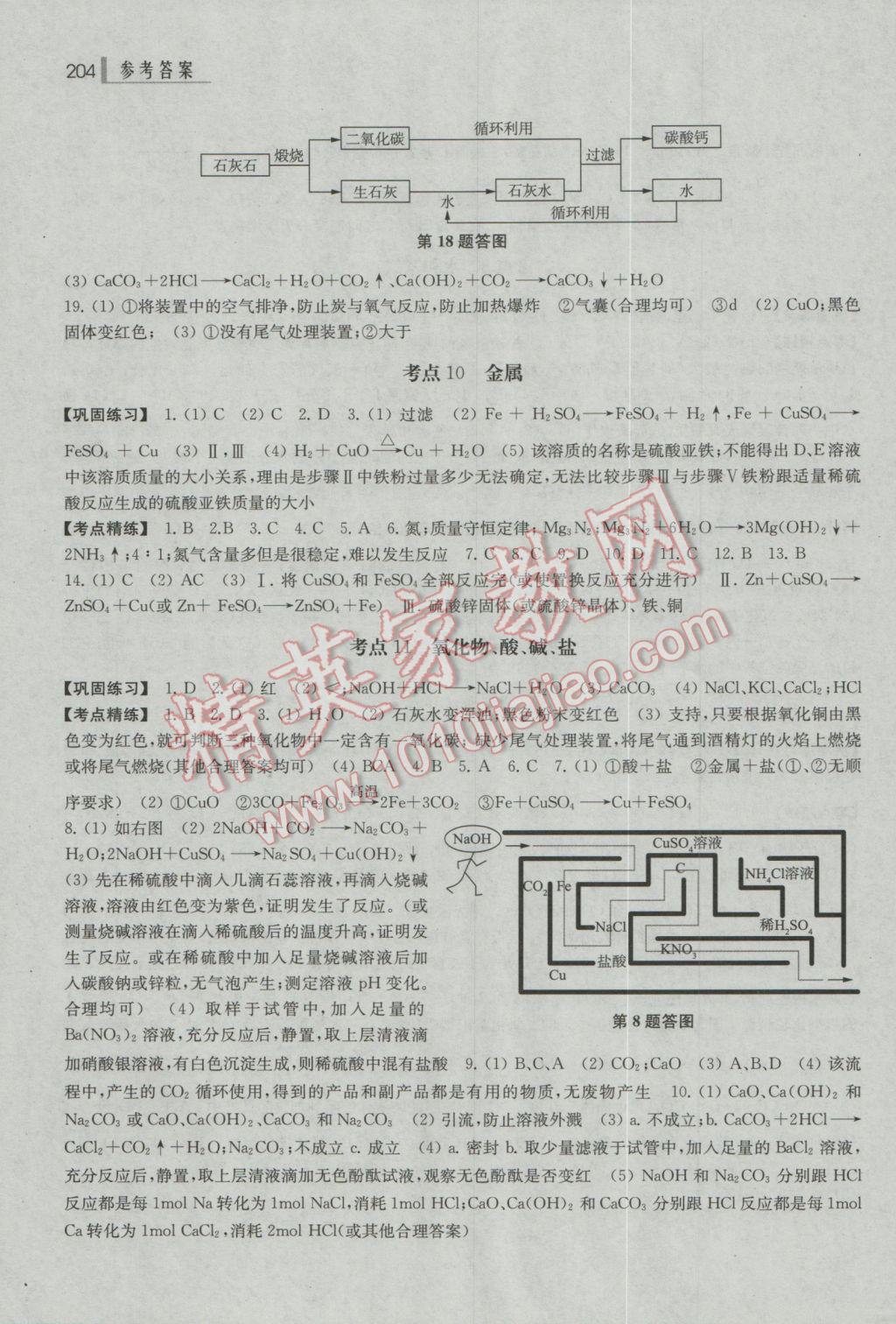 2017年上海中考总动员化学考点全解版 参考答案第4页