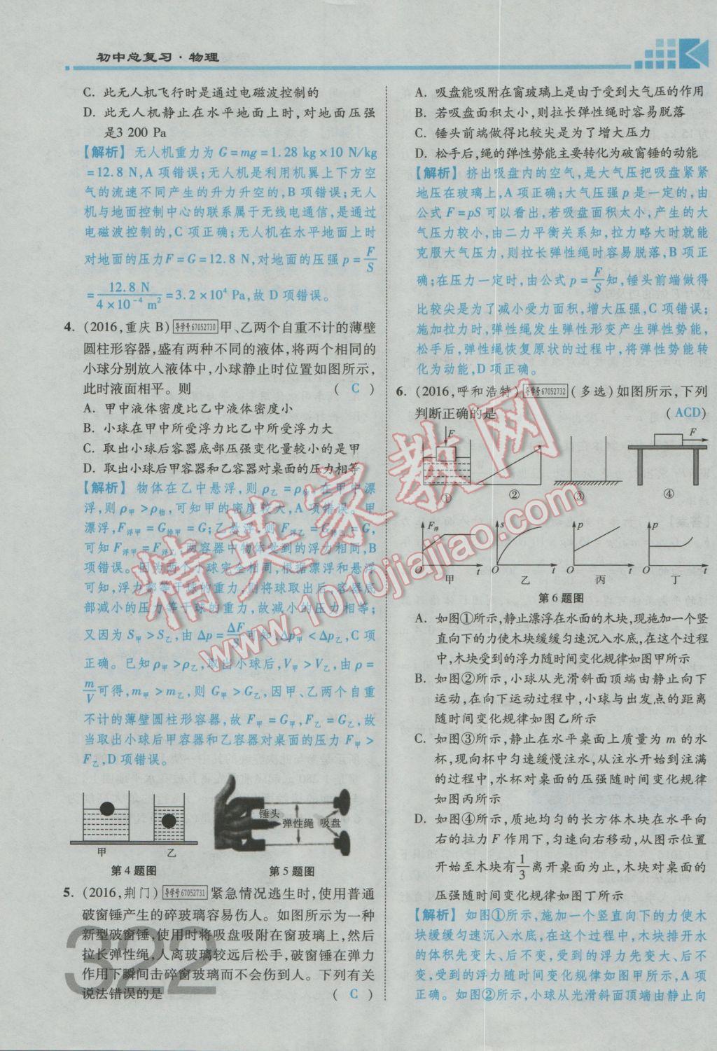 2017年金牌教練贏在燕趙初中總復(fù)習(xí)物理河北中考專用 熱點專題突破參考答案第16頁