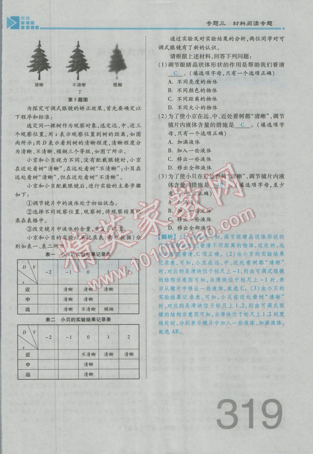 2017年金牌教练赢在燕赵初中总复习物理河北中考专用 热点专题突破参考答案第13页