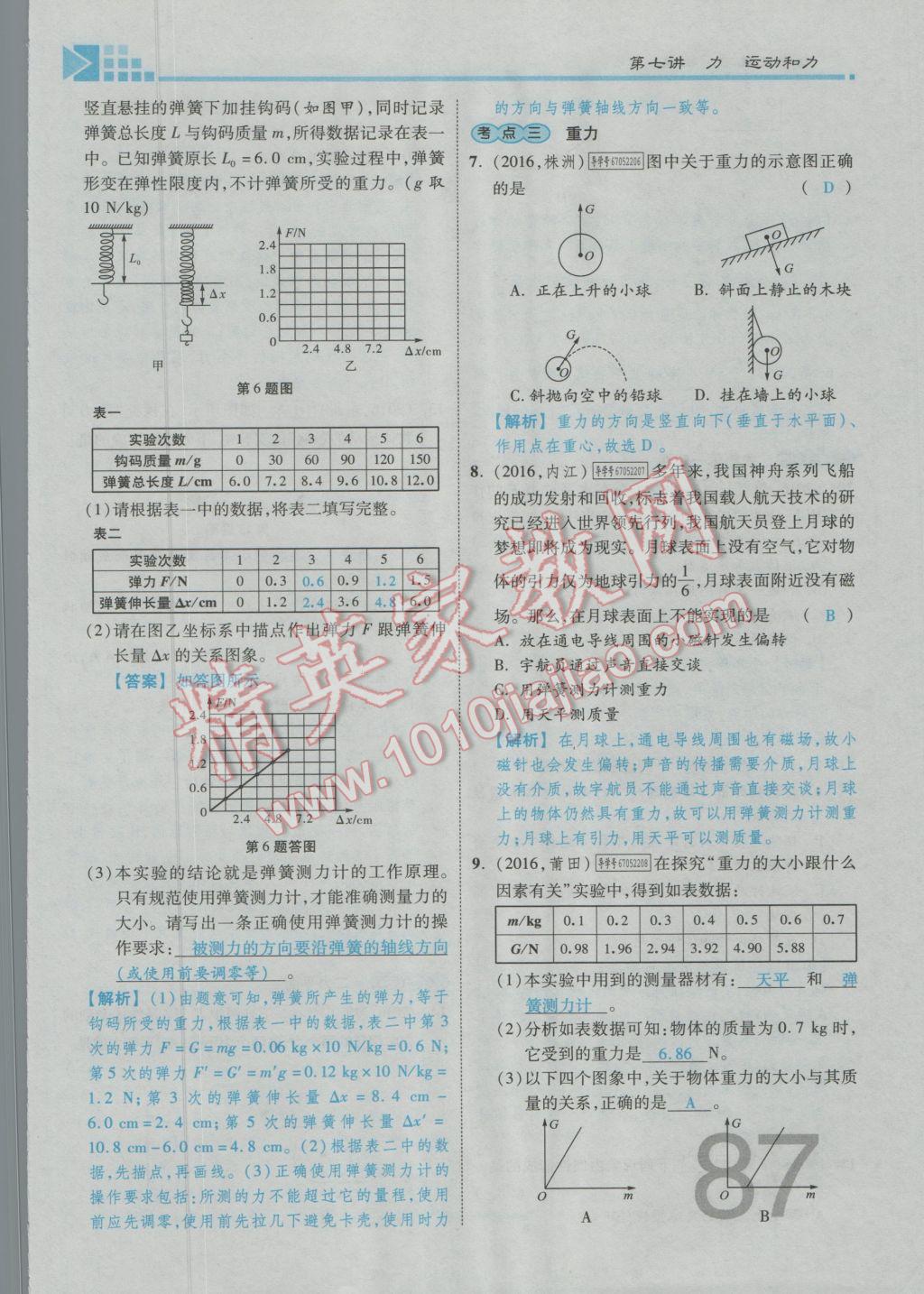 2017年金牌教練贏在燕趙初中總復(fù)習(xí)物理河北中考專用 第五講到第八講參考答案第194頁