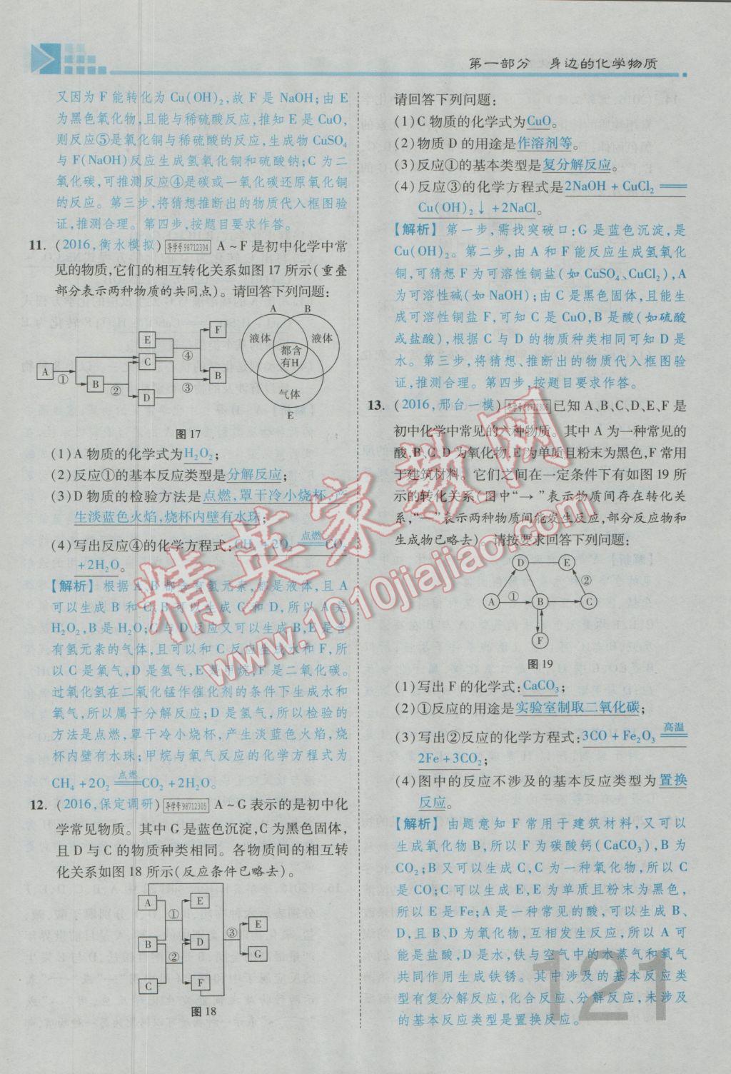 2017年金牌教練贏在燕趙初中總復(fù)習(xí)化學(xué)河北中考專用 熱點(diǎn)專題加檢測卷參考答案第9頁