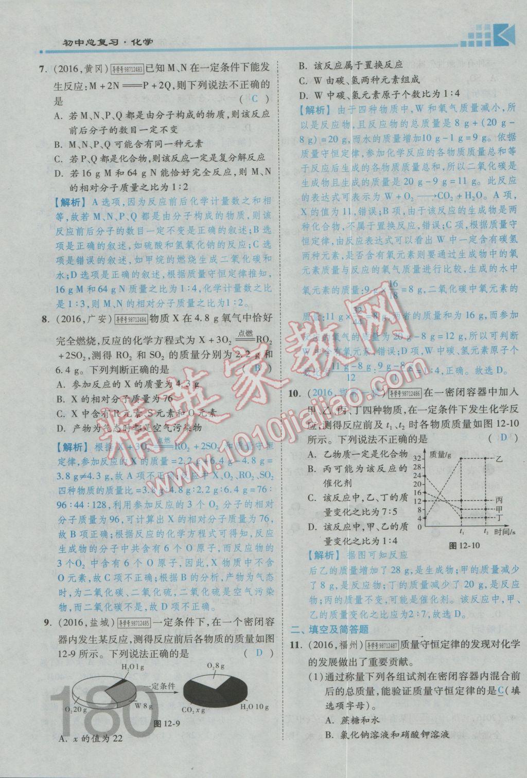 2017年金牌教練贏在燕趙初中總復(fù)習(xí)化學(xué)河北中考專用 第三部分參考答案第144頁