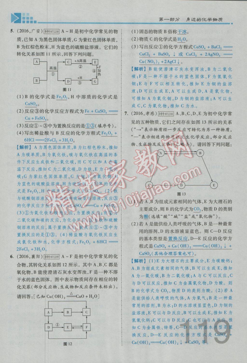 2017年金牌教練贏在燕趙初中總復習化學河北中考專用 熱點專題加檢測卷參考答案第7頁