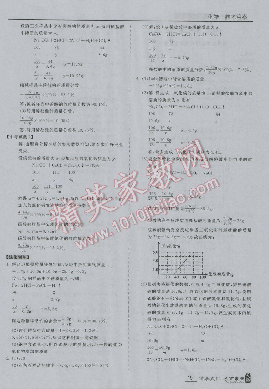 2017年中考寶典化學(xué)廣東專用版 參考答案第19頁(yè)