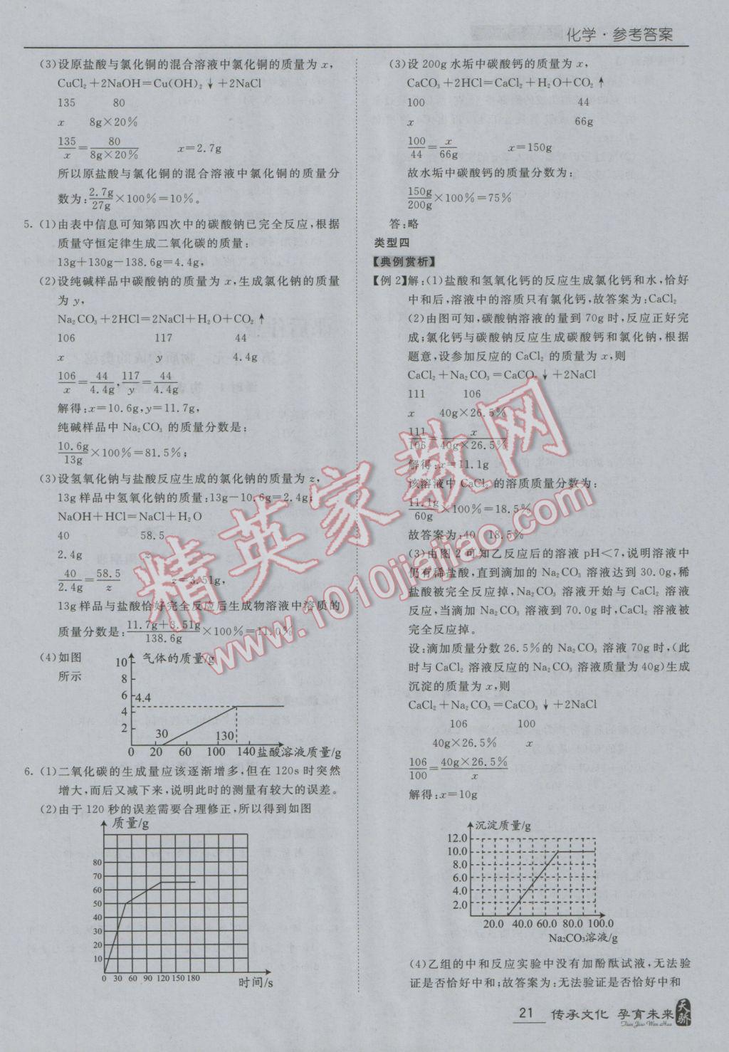 2017年中考宝典化学广东专用版 参考答案第21页