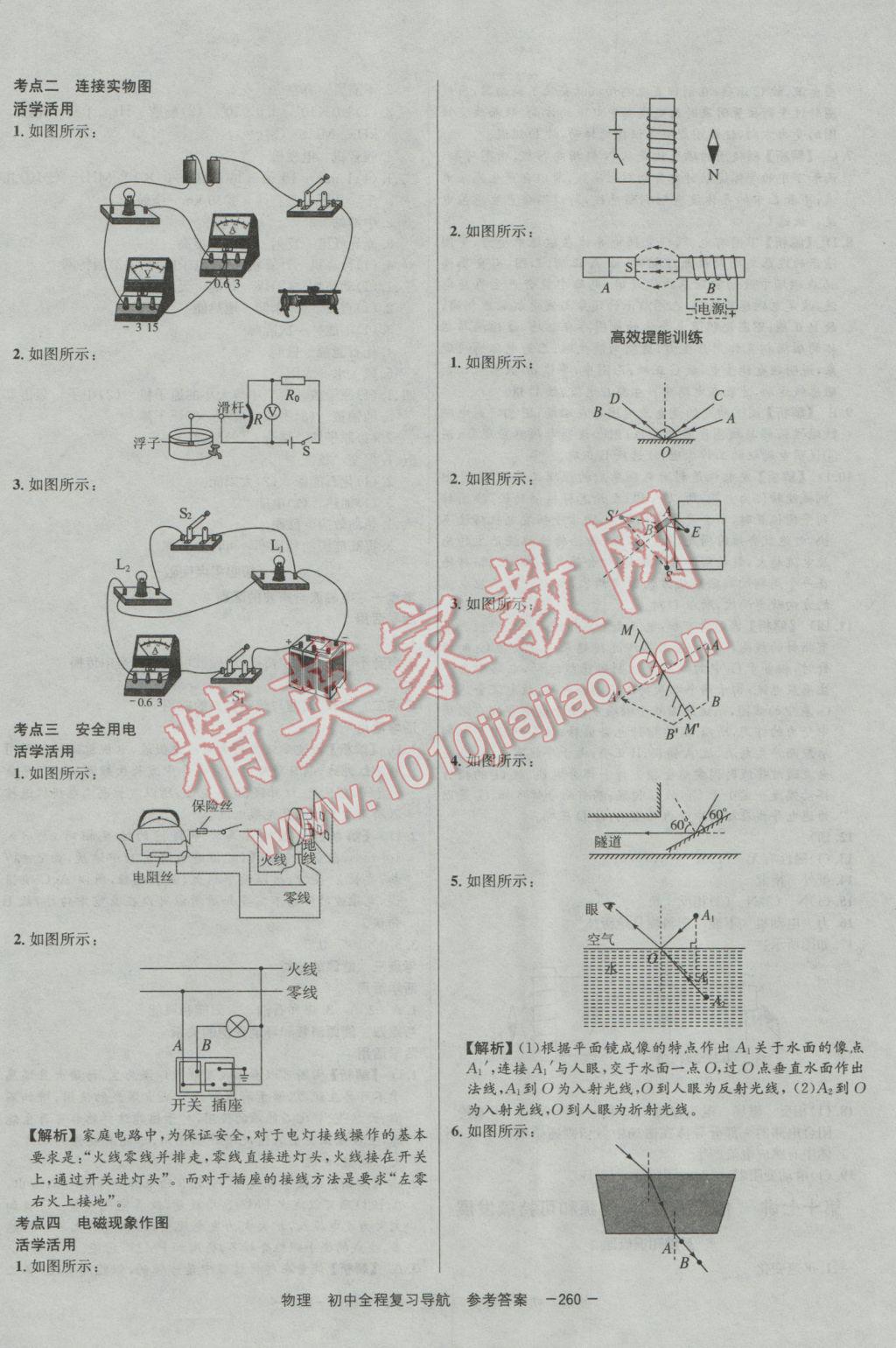 2017年考易通初中全程復(fù)習(xí)導(dǎo)航物理 參考答案第32頁