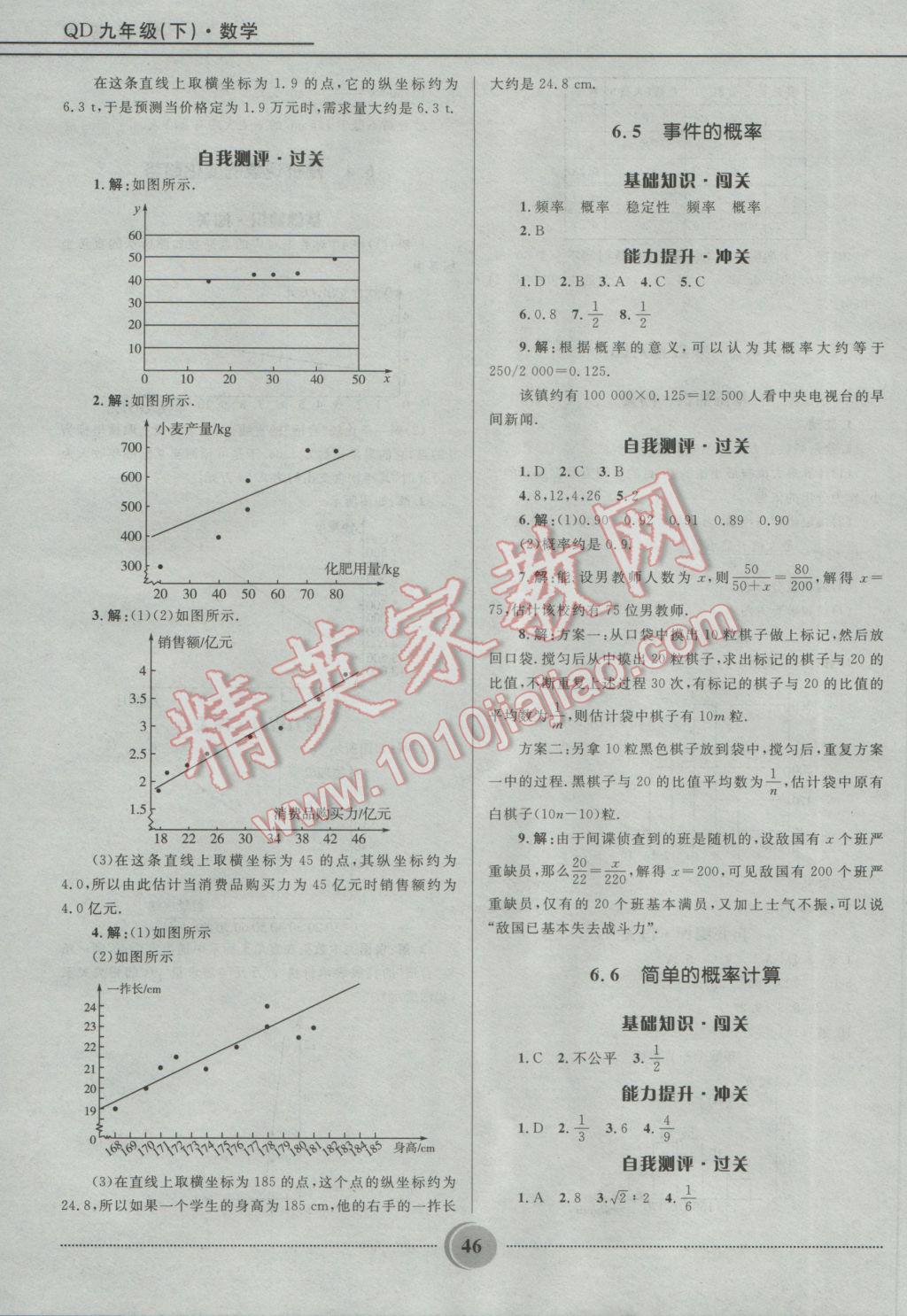 2017年奪冠百分百初中精講精練九年級數(shù)學(xué)下冊青島版 參考答案第14頁