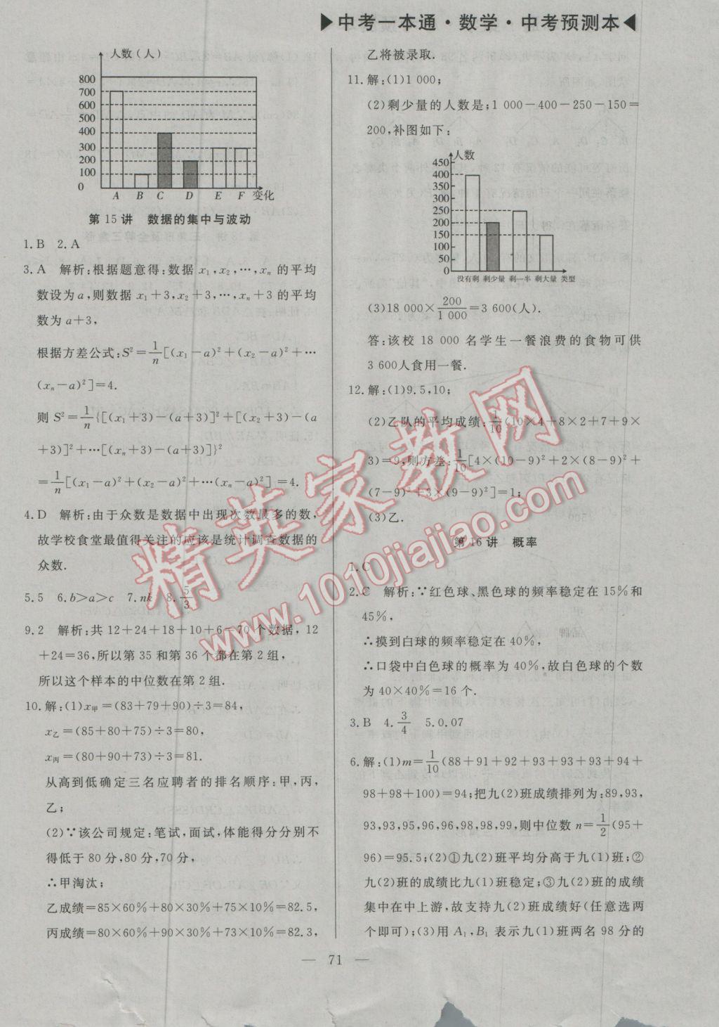 2017年中考一本通數(shù)學(xué)河北專(zhuān)版 預(yù)測(cè)本參考答案第84頁(yè)