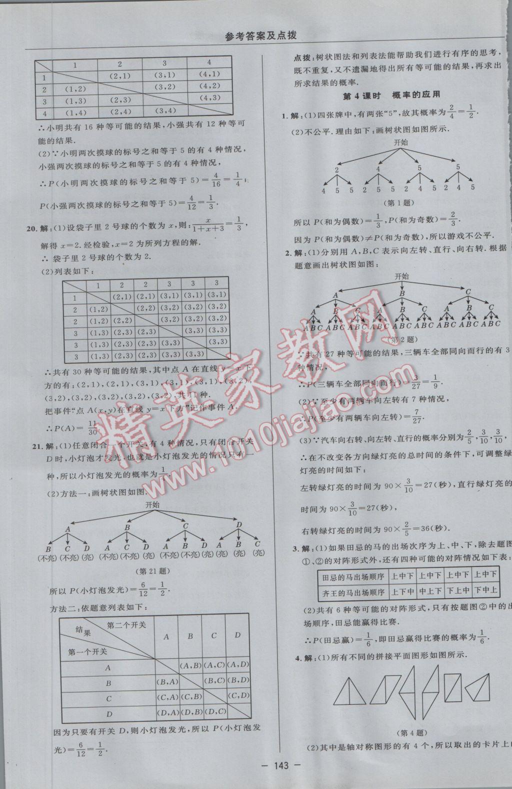 2017年綜合應用創(chuàng)新題典中點九年級數(shù)學下冊滬科版 參考答案第37頁