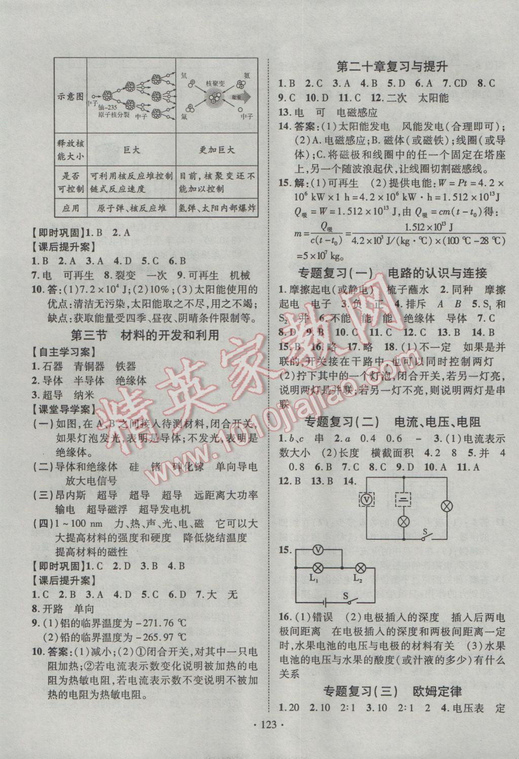 2017年課堂導(dǎo)練1加5九年級(jí)物理下冊(cè)滬科版 參考答案第5頁(yè)