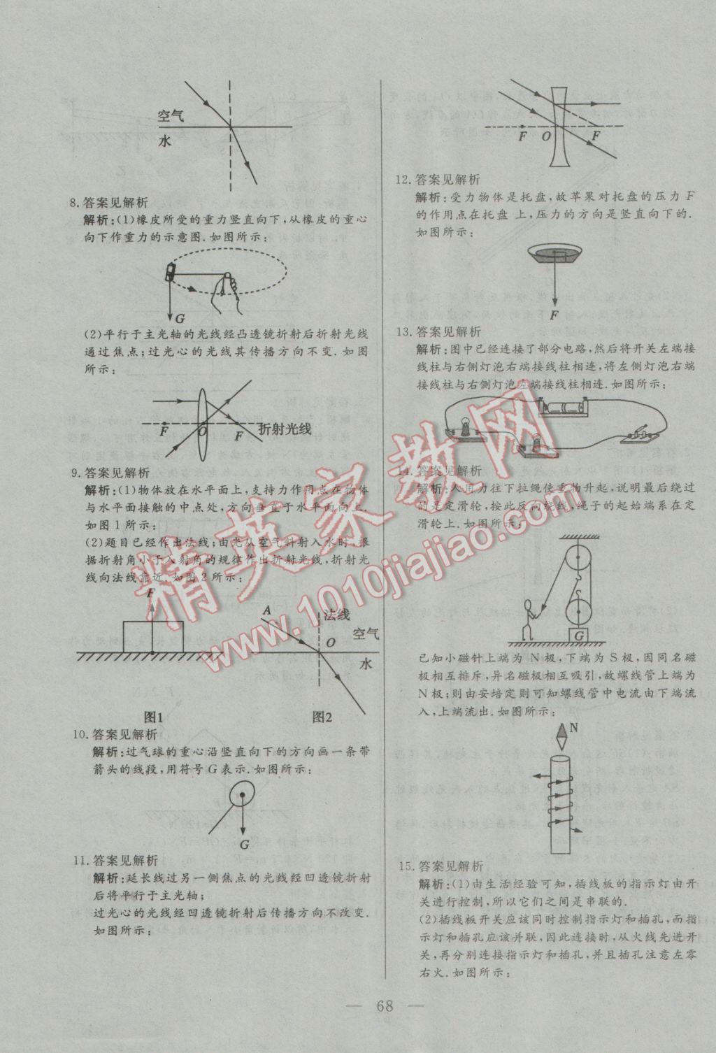 2017年中考一本通物理內(nèi)蒙古專(zhuān)版 參考答案第68頁(yè)