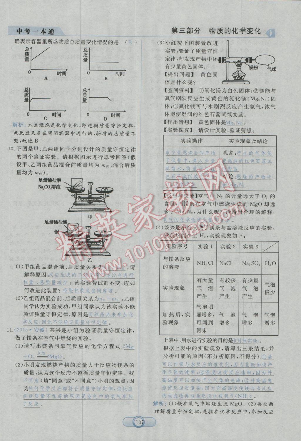 2017年中考一本通化學(xué)河北專版 第三部分參考答案第88頁(yè)