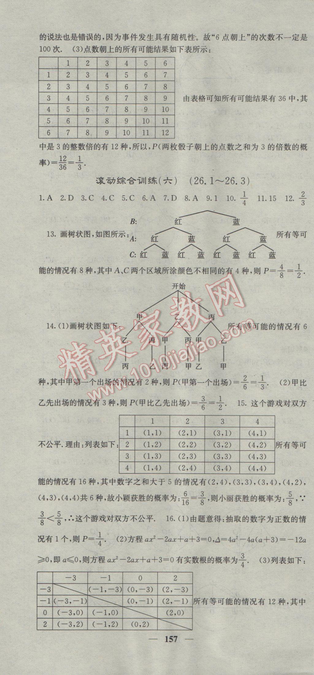 2017年名校課堂內(nèi)外九年級(jí)數(shù)學(xué)下冊(cè)滬科版 參考答案第37頁(yè)