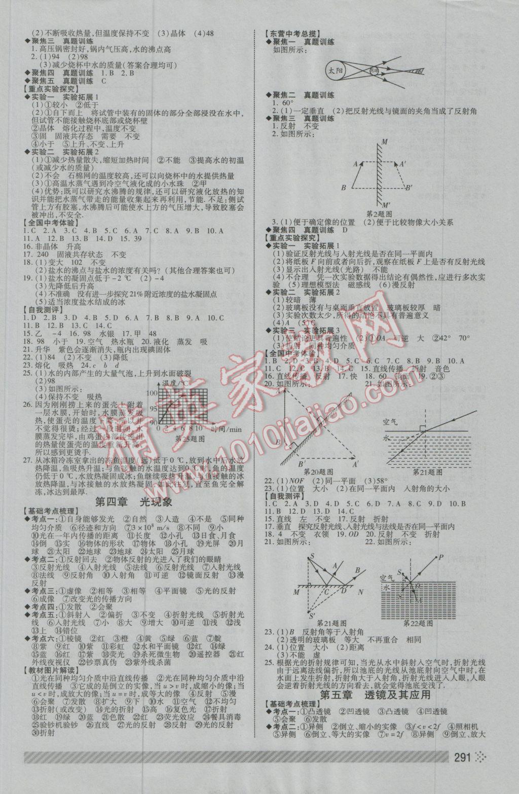 2017年東營中考全程導航初中總復習物理 參考答案第2頁