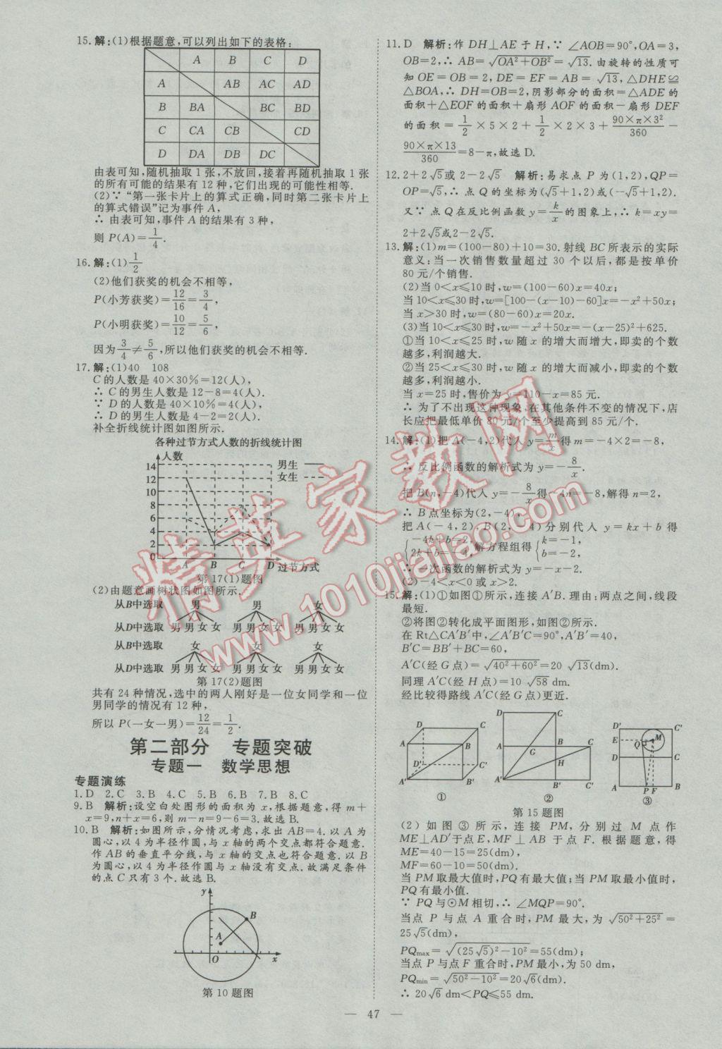 2017年优加学案赢在中考数学东营专版 参考答案第47页