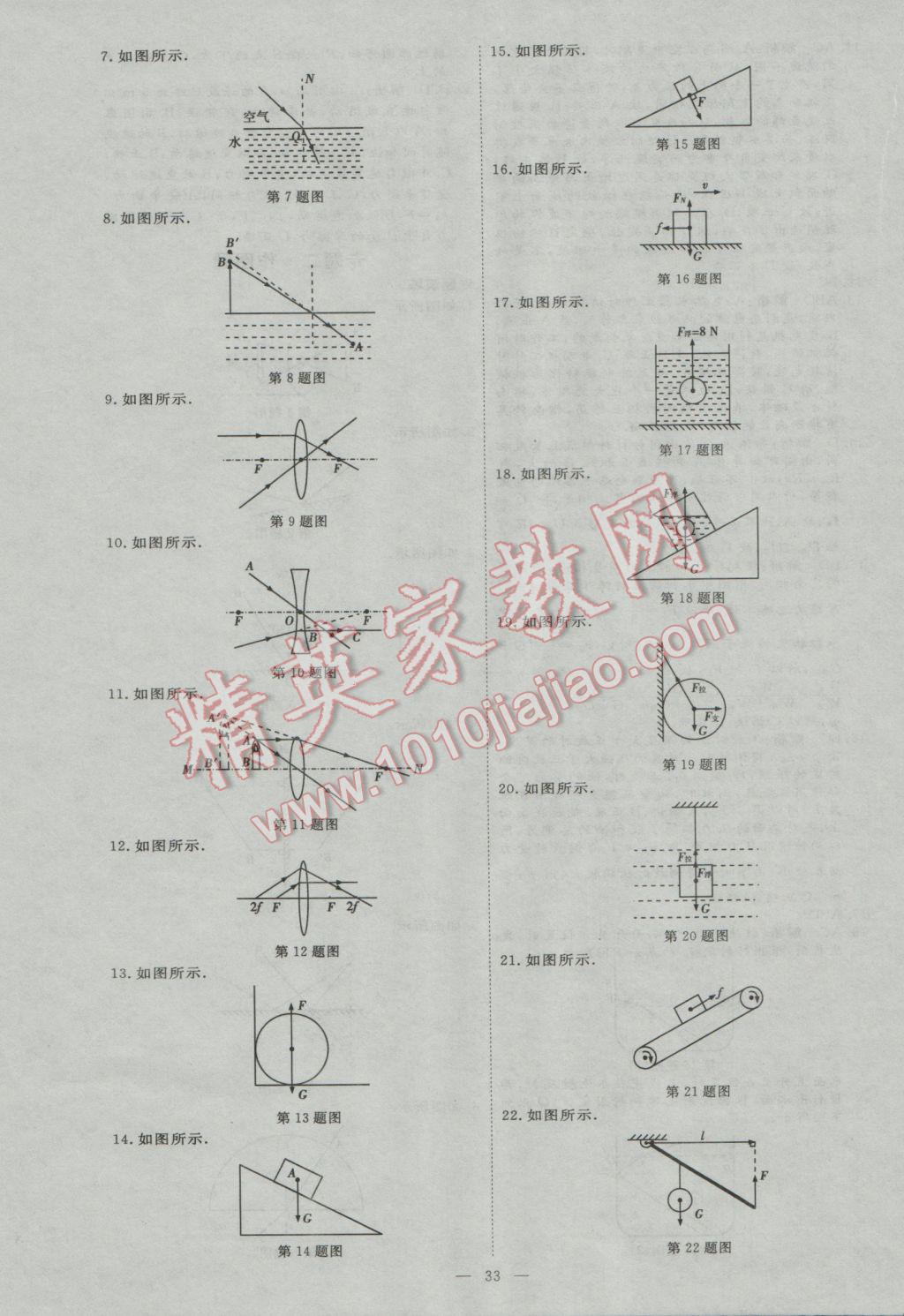 2017年優(yōu)加學(xué)案贏在中考物理東營專版 參考答案第33頁