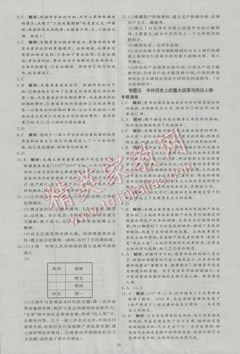 2017年优加学案赢在中考历史东营专版 参考答案第28页