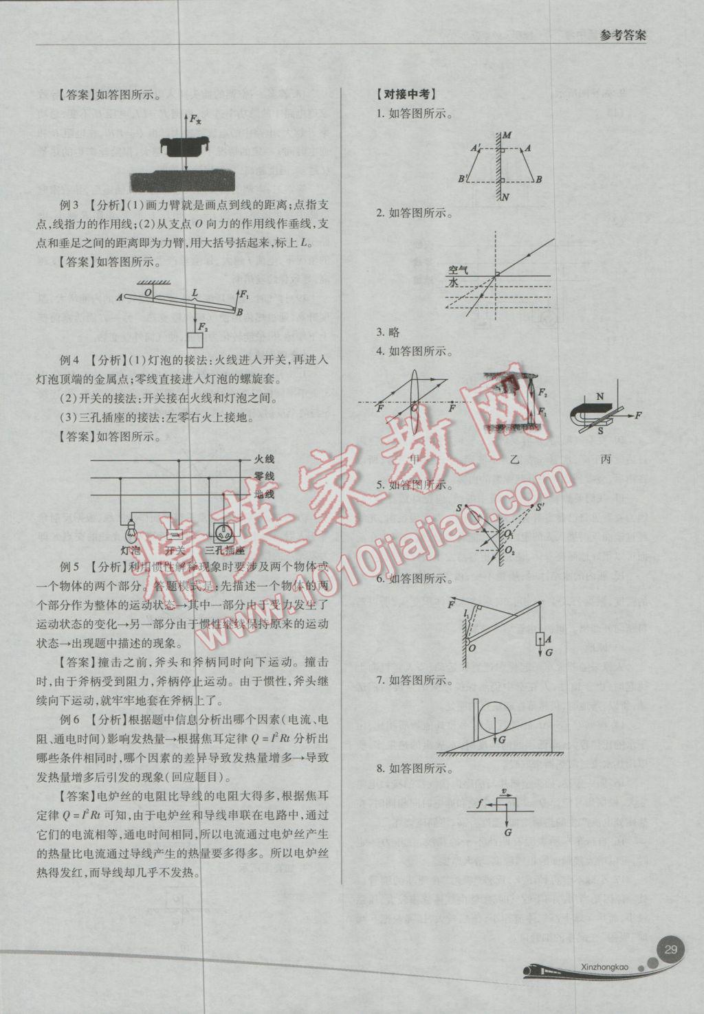 2017年山西新中考一輪加二輪加獨(dú)立專項(xiàng)訓(xùn)練物理滬粵版 參考答案第29頁