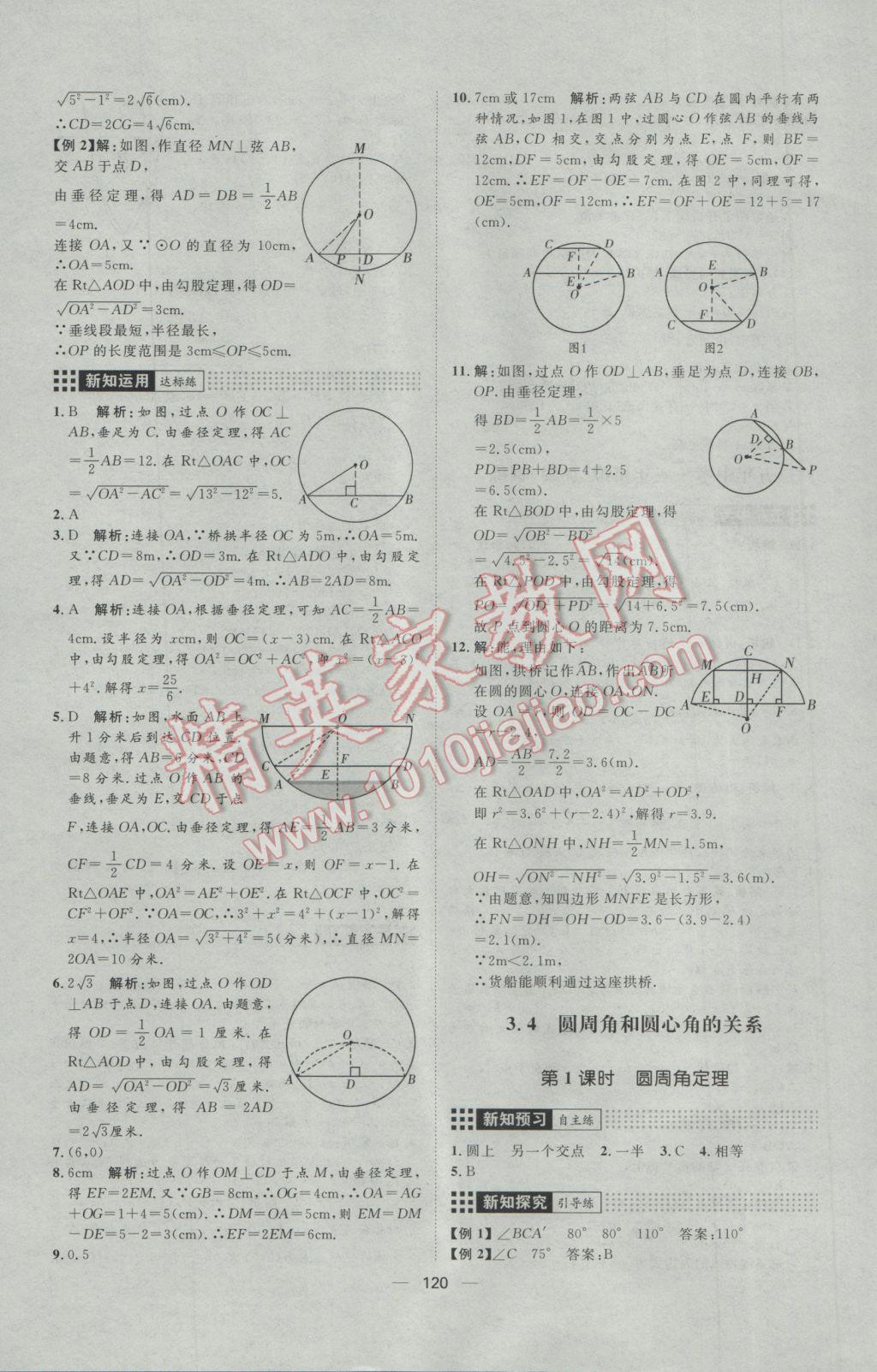 2017年練出好成績九年級數(shù)學下冊北師大版 參考答案第24頁