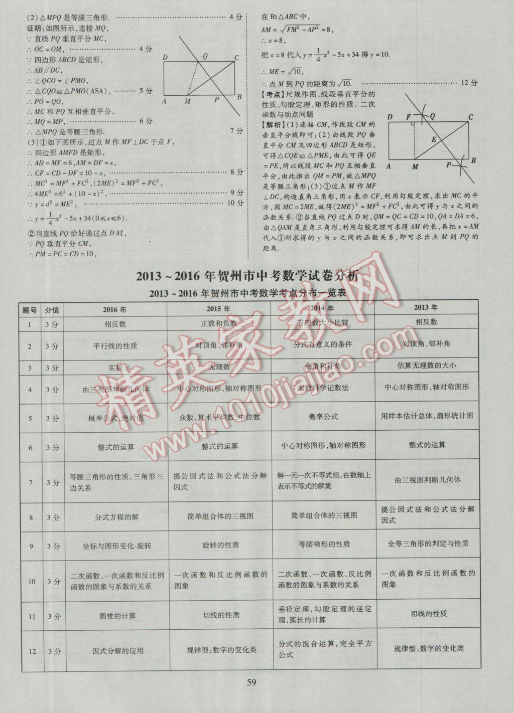 2017年中考2016廣西命題大解密數(shù)學(xué)陽光出版社 參考答案第60頁