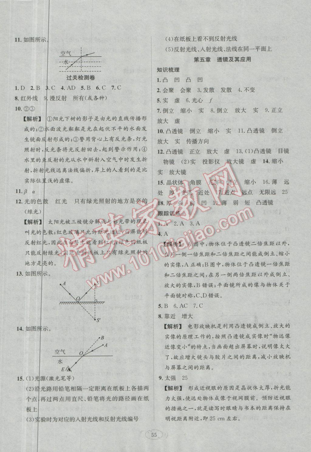 2017年德華書業(yè)寒假訓練營學年總復習八年級物理人教版 參考答案第3頁