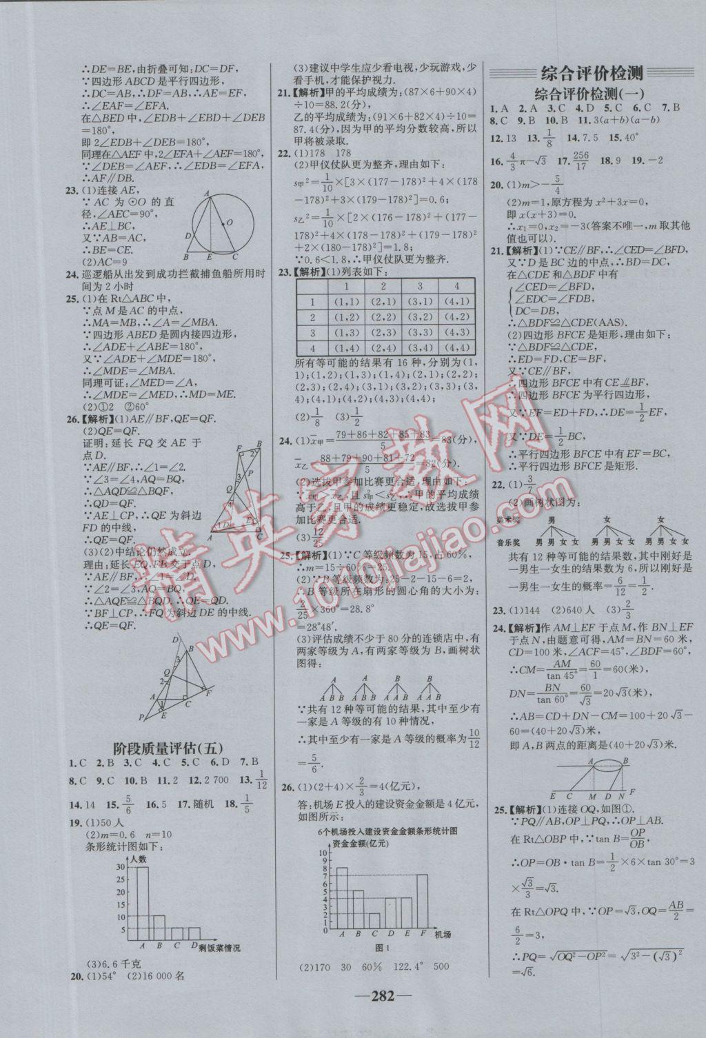 2017年世紀(jì)金榜初中全程復(fù)習(xí)方略數(shù)學(xué)北師大版 參考答案第30頁