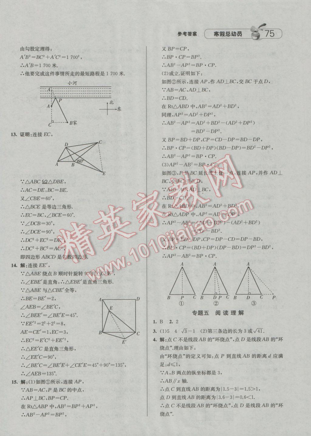 2017年經(jīng)綸學(xué)典寒假總動(dòng)員八年級(jí)數(shù)學(xué)江蘇國(guó)標(biāo)版 參考答案第13頁