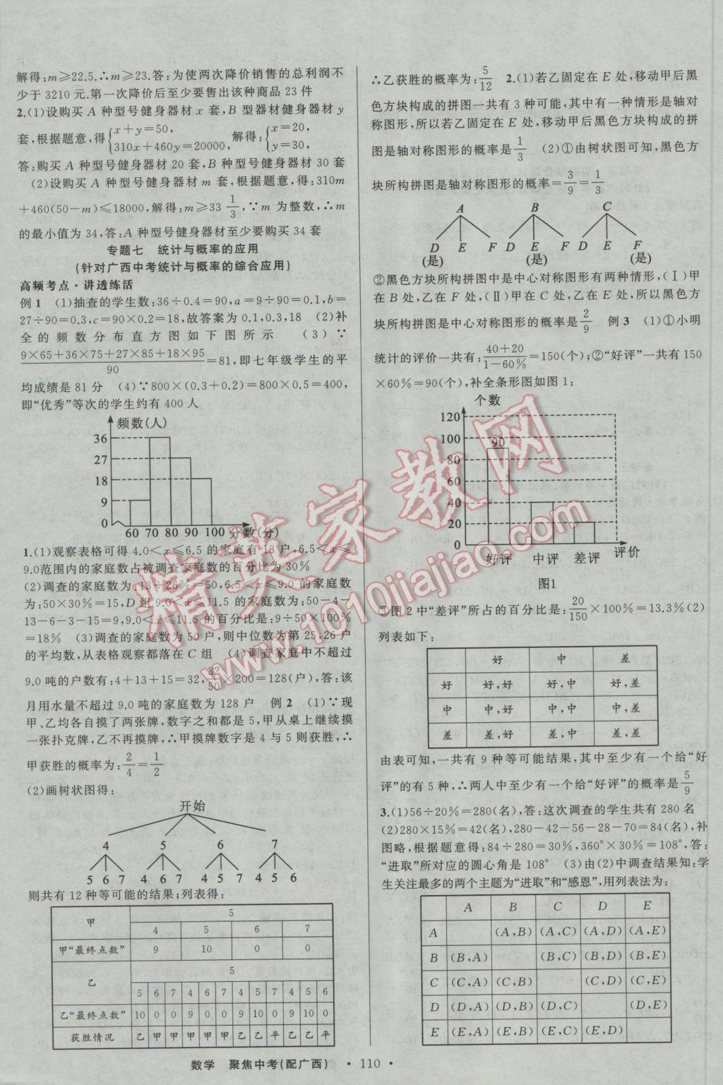 2017年聚焦中考數(shù)學(xué)廣西專用 參考答案第16頁