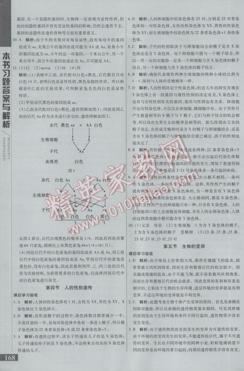 2017年倍速學習法八年級生物下冊人教版 參考答案第6頁