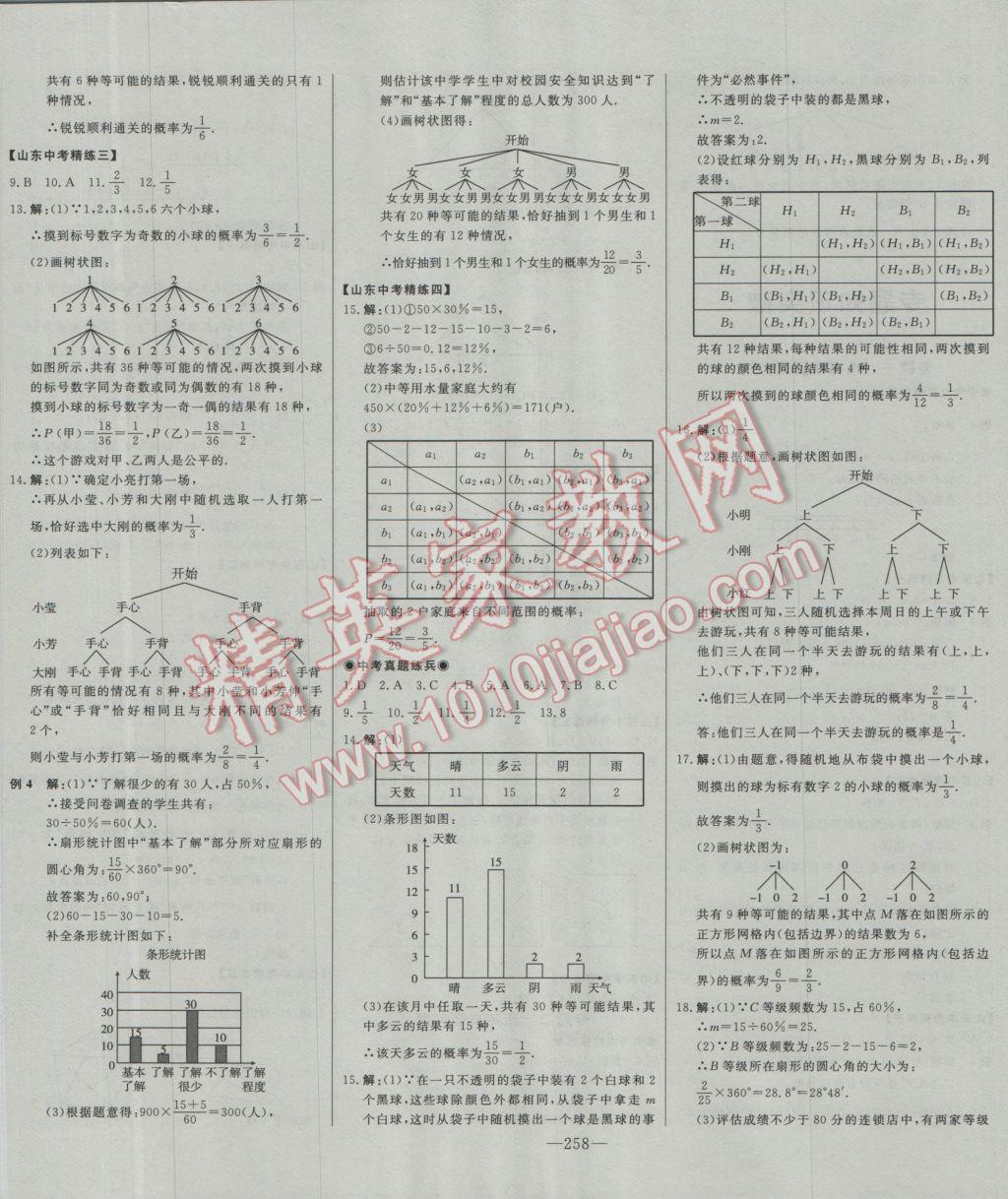 2017年學(xué)業(yè)總復(fù)習(xí)全程精練數(shù)學(xué) 參考答案第42頁