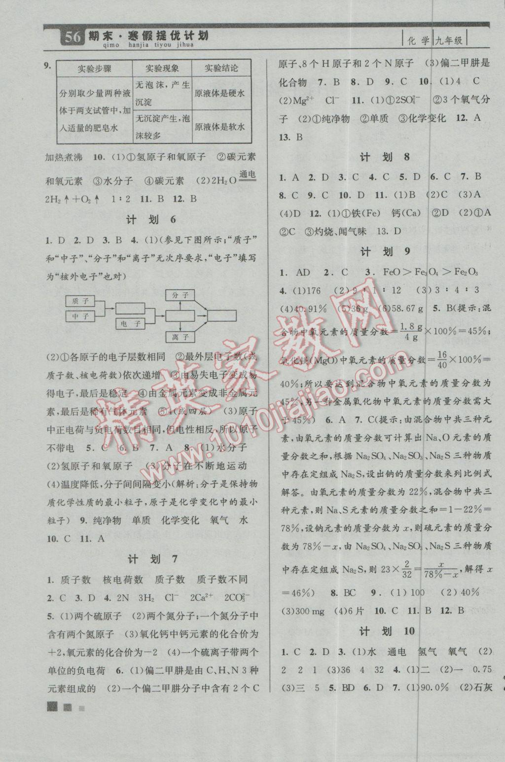 2017年期末寒假提优计划九年级化学国标沪教版 新建文件夹第2页