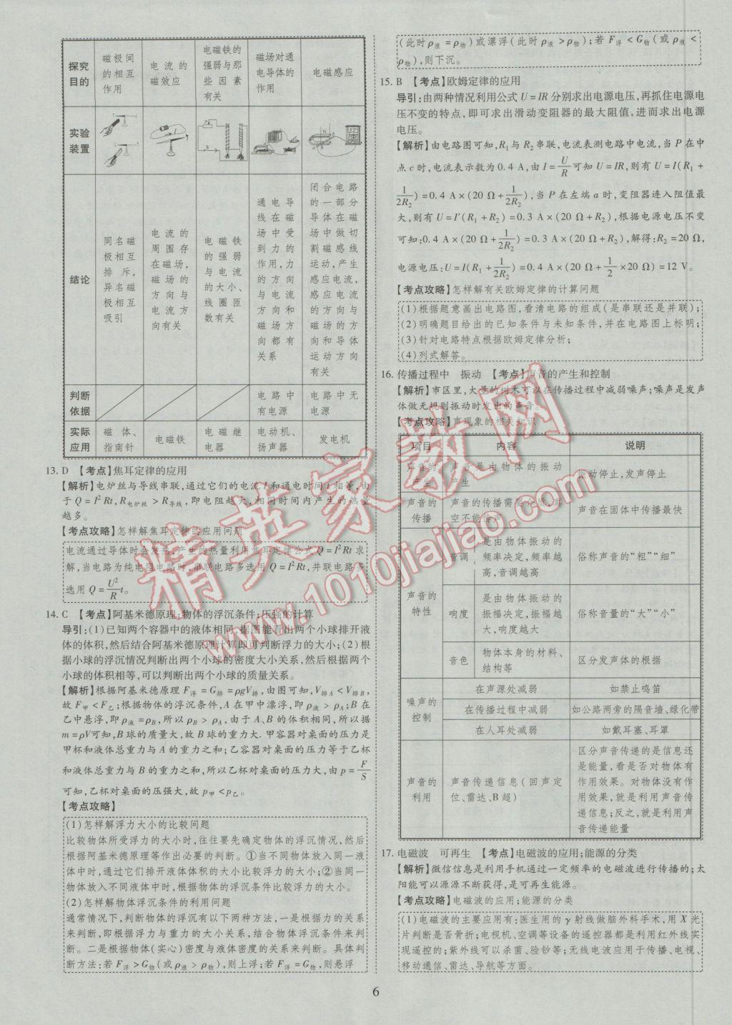 2017年中考2016廣西命題大解密物理陽光出版社 參考答案第7頁