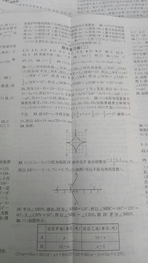 2017年华章教育寒假总复习学习总动员七年级数学冀教版 第23页