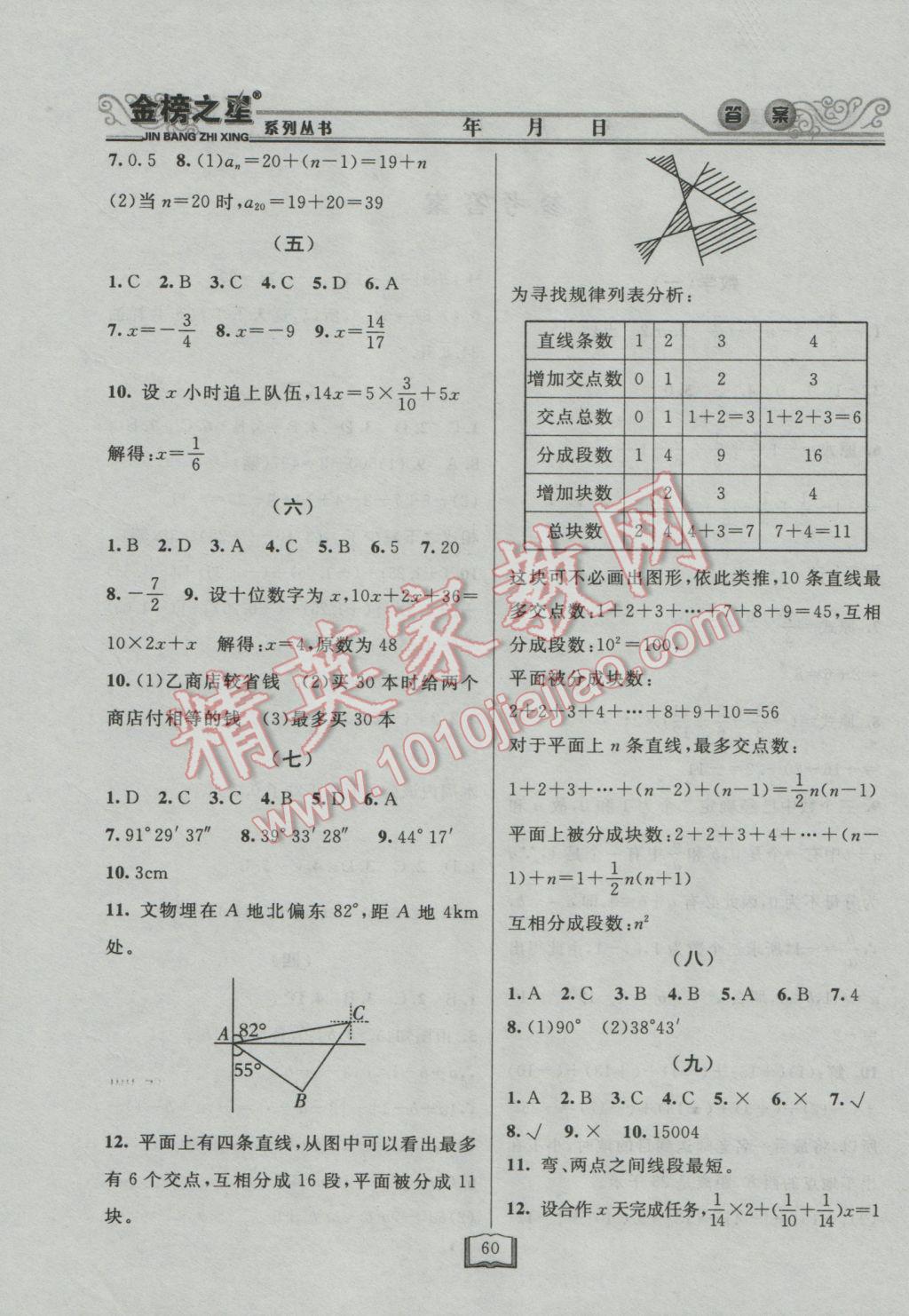 2017年永乾教育寒假作業(yè)快樂假期七年級理科綜合 參考答案第2頁