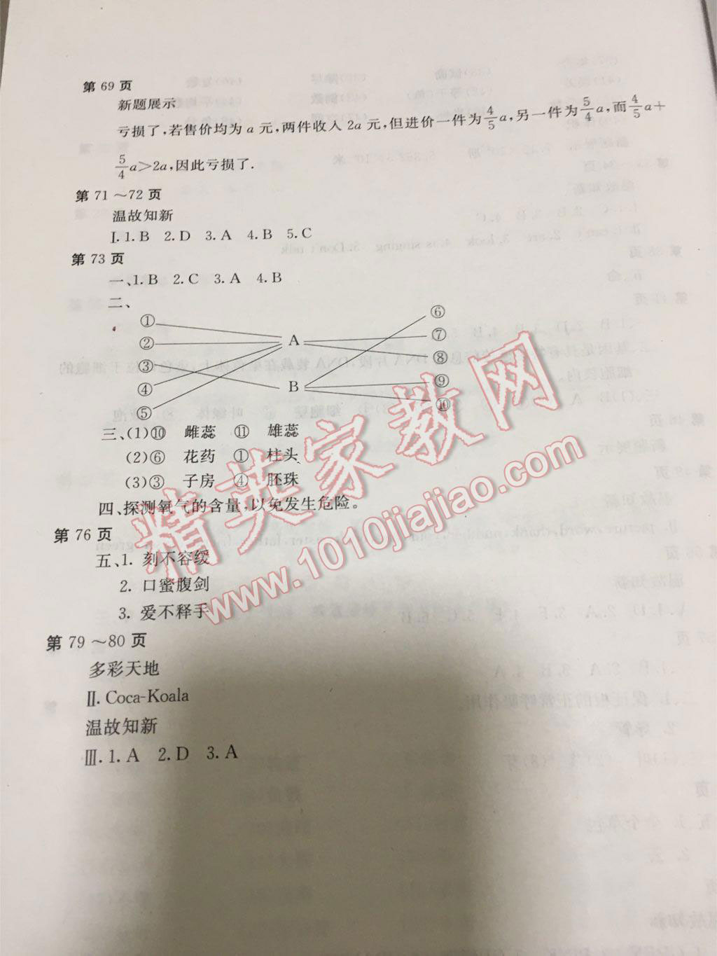 2017年假期生活七年级合订本北京教育出版社 第20页